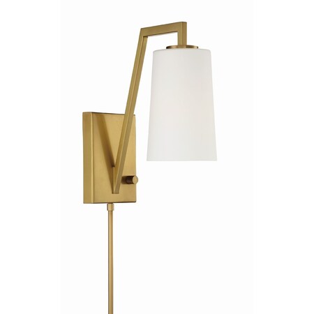 Crystorama Avon 1 Light Aged Brass Wall Mount AVO-B4201-AG